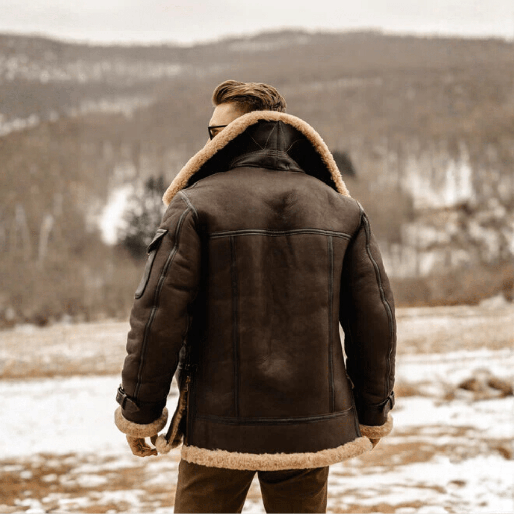 Liam | Vintage Vinter Varm Krave Tykt Jakke