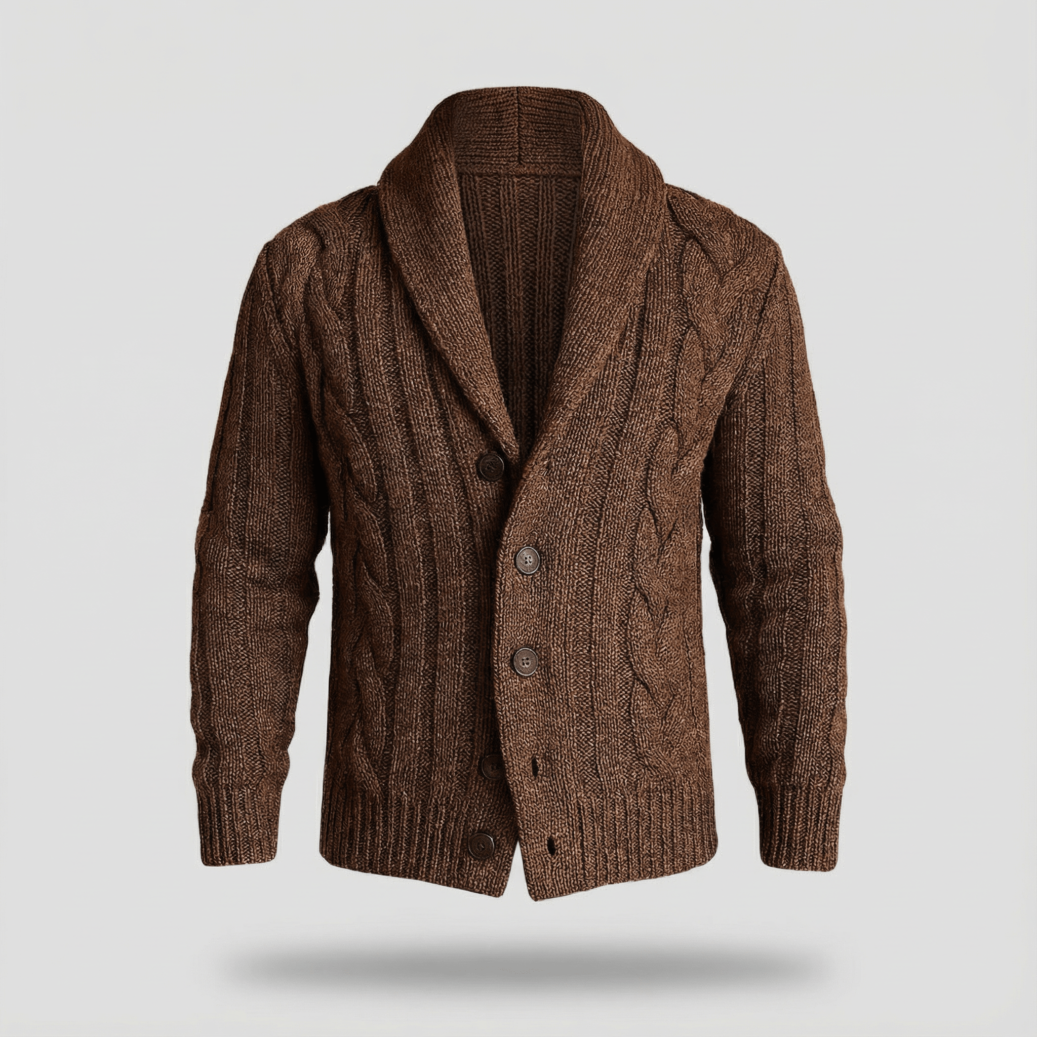 Carson | Kabelstrik Skulder Cardigan Sweater