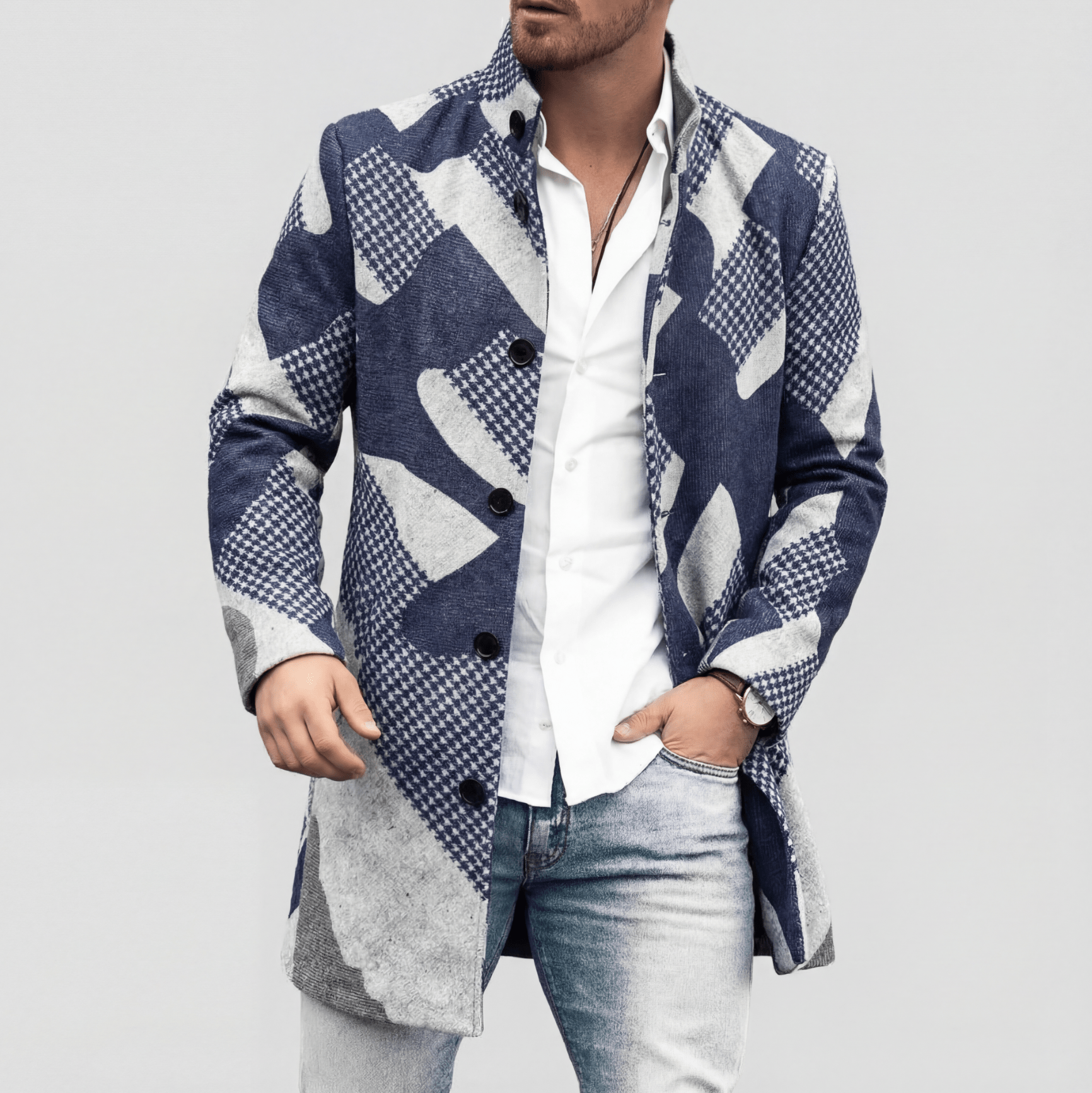 Colton | Langline Knap-Op Frakke til Mænd