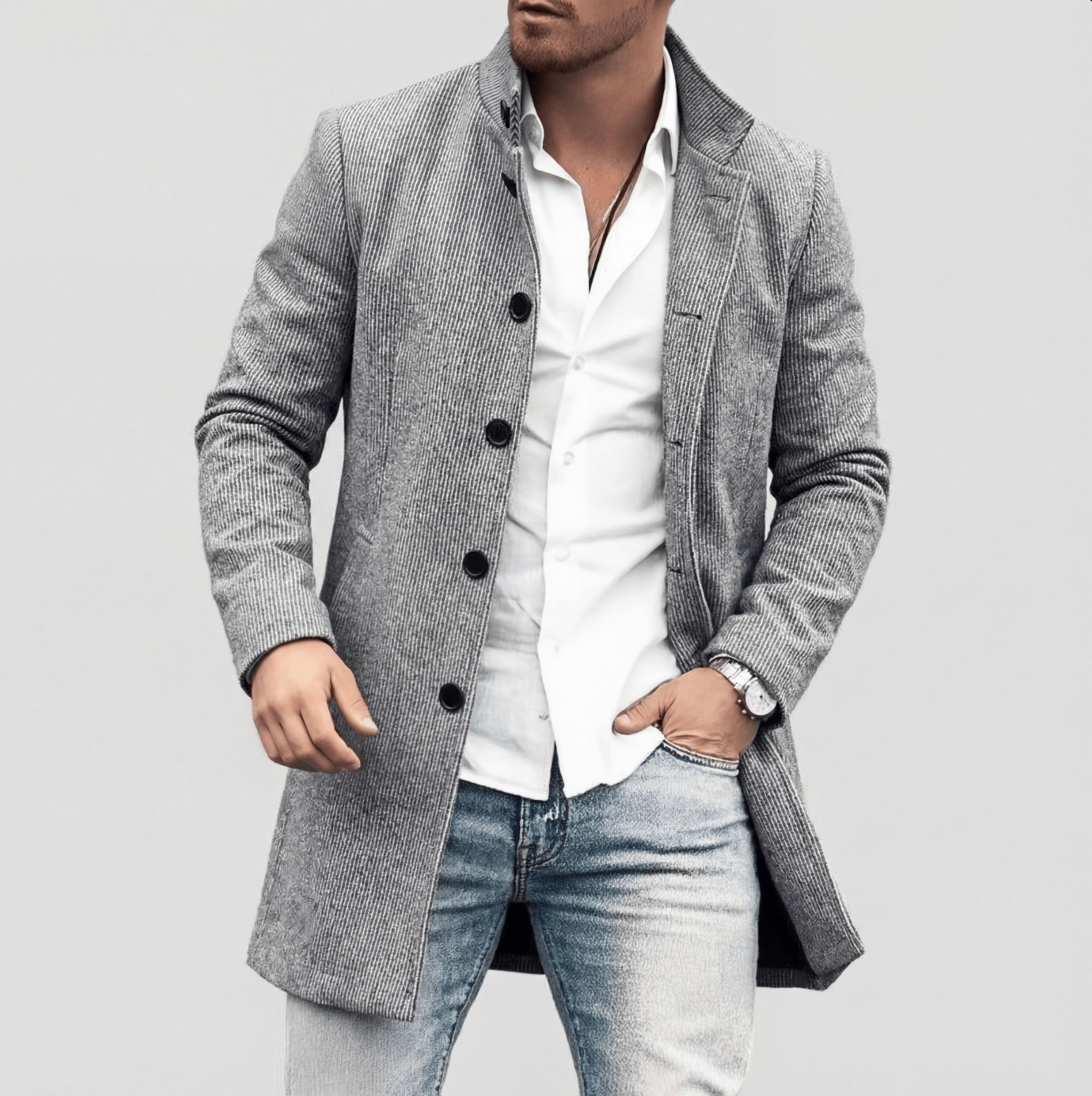 Colton | Langline Knap-Op Frakke til Mænd