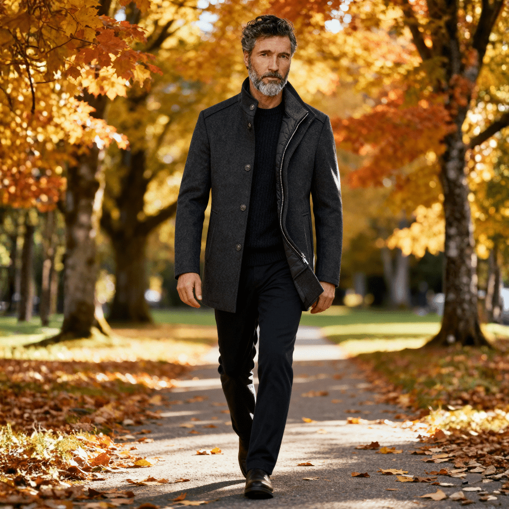 Charles | Herre Quiltet Ståkrave Frakke