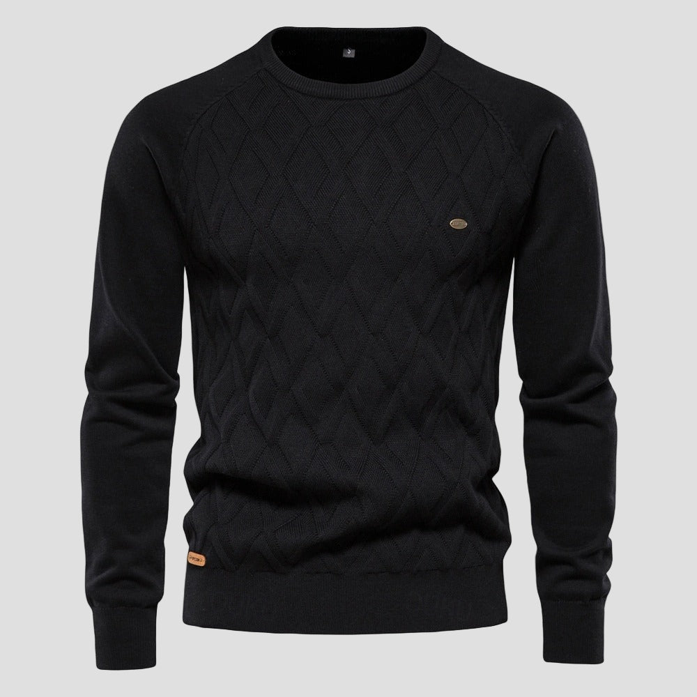 Dylan | Ensfarvet Crewneck Sweater