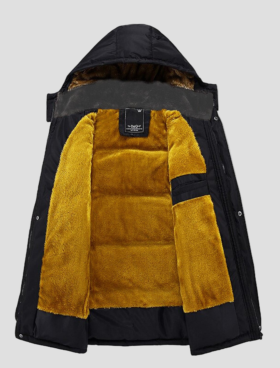 Caleb | Klassisk Sort Polstret Parka Jakke